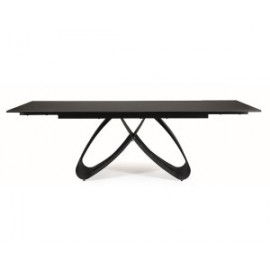 STÓŁ SAMANTA CERAMIC CZARNY SAHARA NOIR/CZARNY MAT (160-240)X90 - SIGNAL