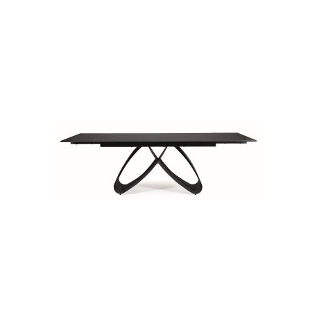 STÓŁ SAMANTA CERAMIC CZARNY SAHARA NOIR/CZARNY MAT (160-240)X90 - SIGNAL