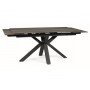 STÓŁ COLUMBUS CERAMIC BRĄZOWY EFEKT DREWNA/CZARNY 160(240)X90 - DIGNAL