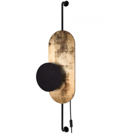 KINKIET WHEEL LUX BLACK-GOLD - NOWODVORSKI