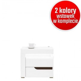 IRMA IM-17 biały/biały,d.magia SZAFKA NOCNA L/P- Bogfran